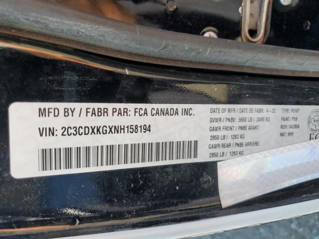2022 DODGE CHARGER PO - 2C3CDXKGXNH158194
