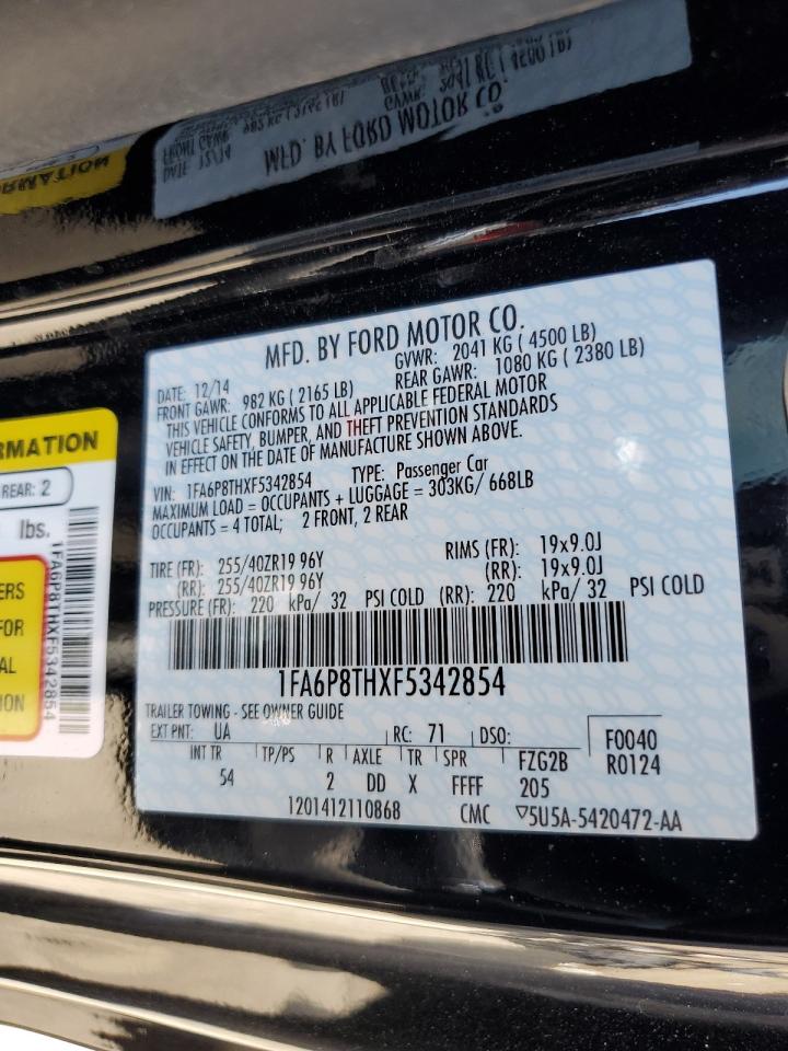 1FA6P8THXF5342854 2015 Ford Mustang