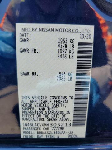 2021 NISSAN ALTIMA SR - 1N4BL4CVXMN305213