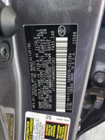 2022 TOYOTA CAMRY SE - 4T1T11AK8NU057283