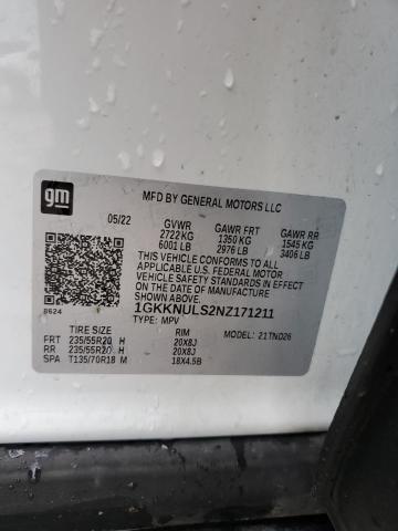 2022 GMC ACADIA SLT - 1GKKNULS2NZ171211