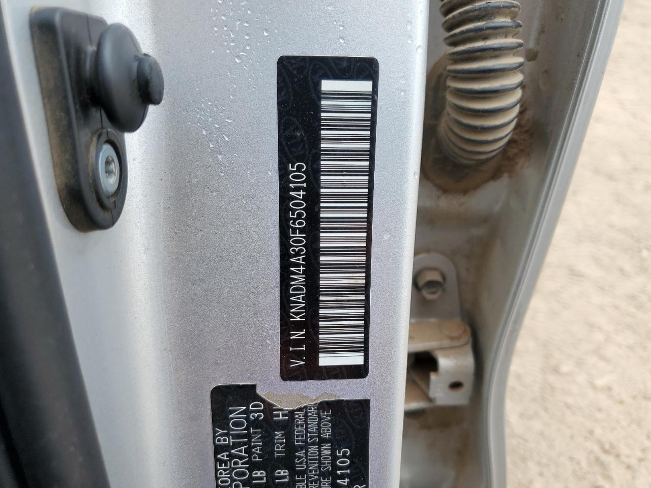 KNADM4A30F6504105 2015 Kia Rio Lx