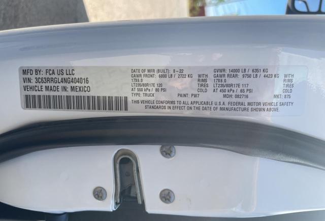 2022 Ram 3500 Tradesman VIN: 3C63RRGL4NG404016 Lot: 62749604