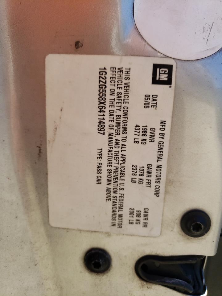 1G2ZG558X64114897 2006 Pontiac G6 Se1