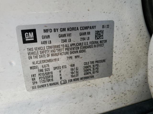 2022 Buick Encore Preferred VIN: KL4CJESM3NB541914 Lot: 61564474