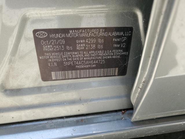 2010 Hyundai Sonata Gls VIN: 5NPET4AC5AH644725 Lot: 62529804