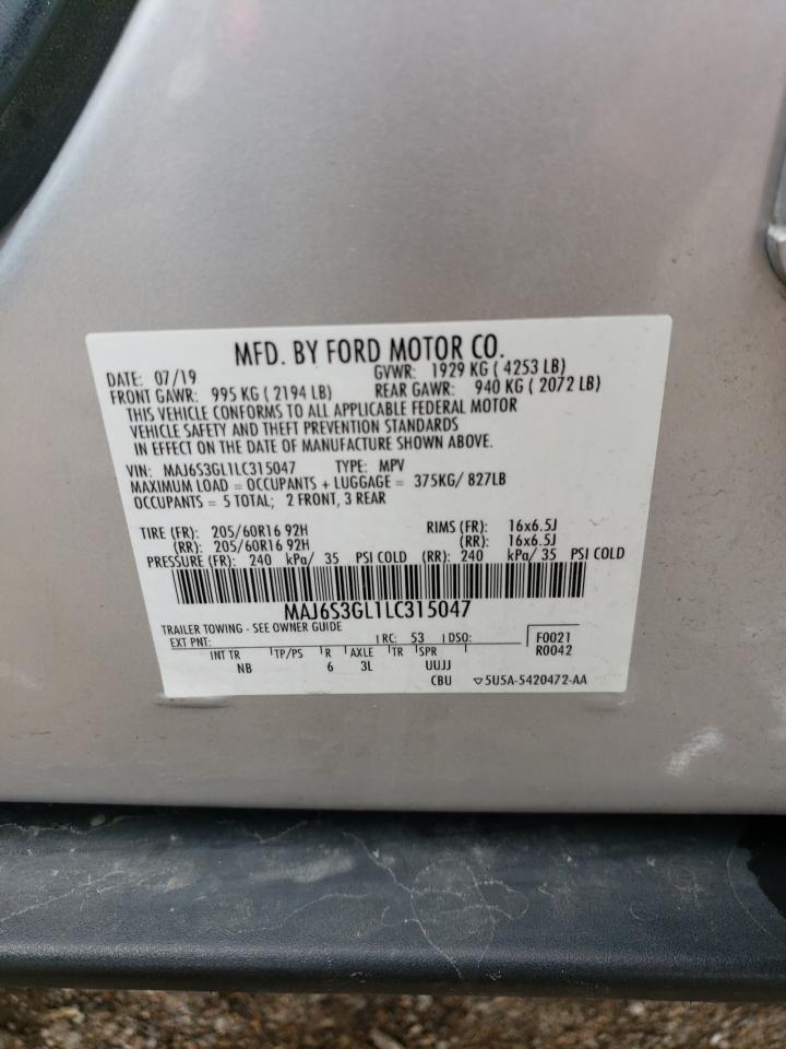 MAJ6S3GL1LC315047 2020 Ford Ecosport Se