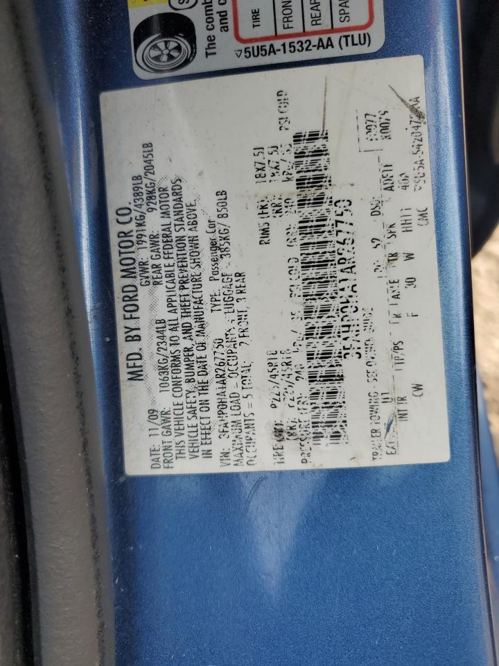 3FAHP0HA1AR267750 2010 Ford Fusion Se