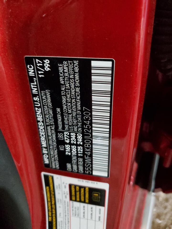 55SWF4KB0JU254307 2018 Mercedes-Benz C 300 4Matic