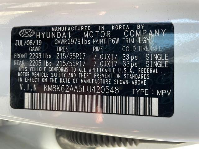 2020 HYUNDAI KONA SEL P - KM8K62AA5LU420548