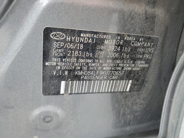 2019 HYUNDAI ELANTRA SE - KMHD84LF9KU770657