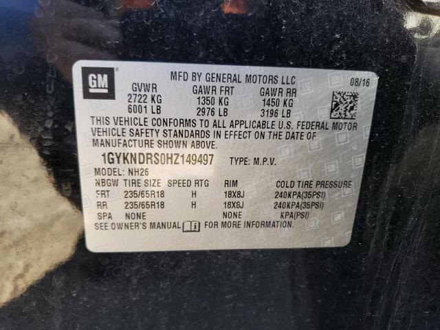 2017 CADILLAC XT5 LUXURY - 1GYKNDRS0HZ149497