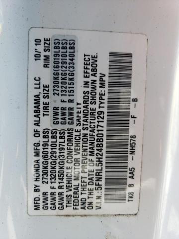 2011 Honda Odyssey Lx VIN: 5FNRL5H24BB017129 Lot: 62017944