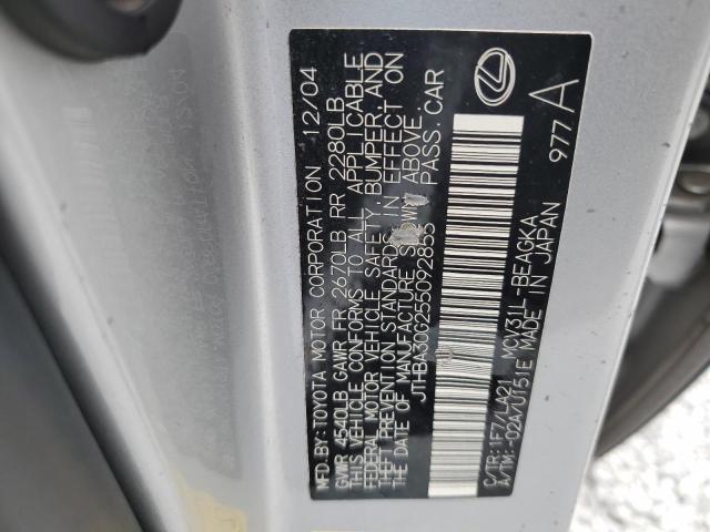 2005 Lexus Es 330 VIN: JTHBA30G255092855 Lot: 61911674