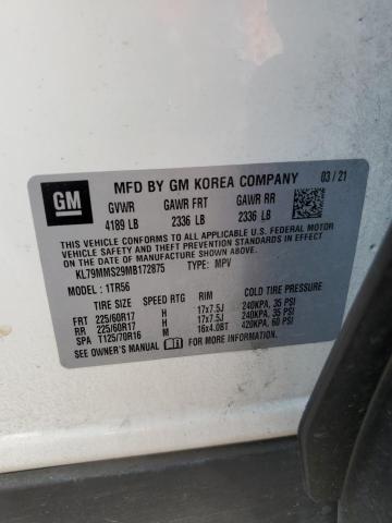 2021 CHEVROLET TRAILBLAZE - KL79MMS29MB172875