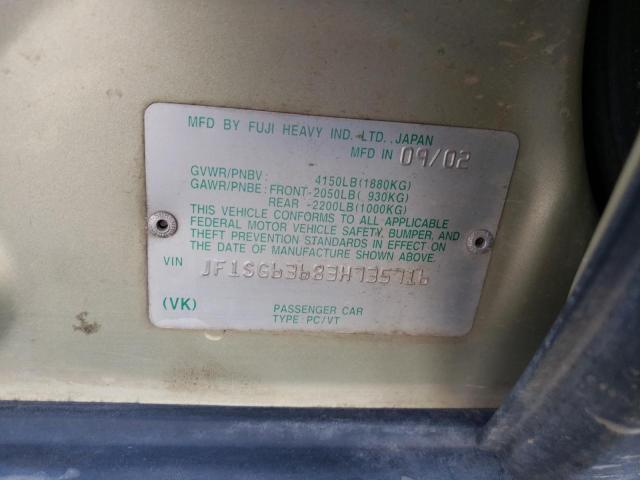 2003 Subaru Forester 2.5X VIN: JF1SG63683H735716 Lot: 62366684