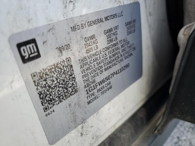 2023 Chevrolet Bolt Ev 1Lt VIN: 1G1FW6S07P4110290 Lot: 62475364