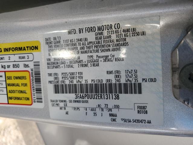 VIN 3FA6P0UU2ER131138 2014 Ford Fusion, S Hybrid no.12