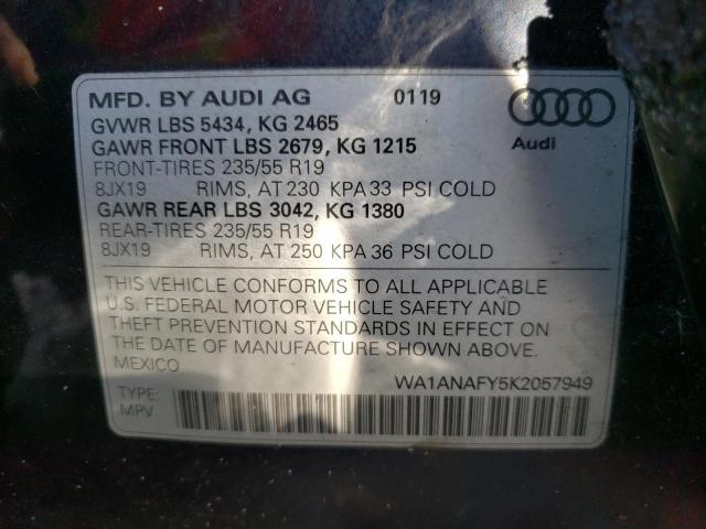 VIN WA1ANAFY5K2057949 2019 Audi Q5, Premium no.13