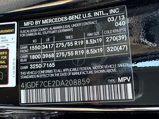 VIN 4JGDF7CE2DA208859 2013 Mercedes-Benz GL-Class, ... no.10