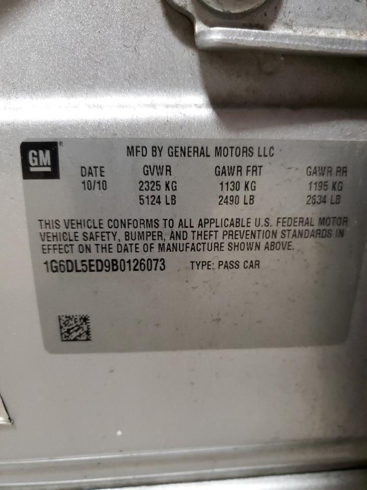 1G6DL5ED9B0126073 2011 Cadillac Cts Performance Collection