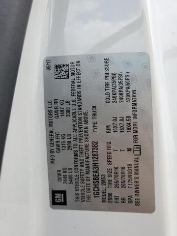 2017 CHEVROLET COLORADO - 1GCHSBEA3H1287382