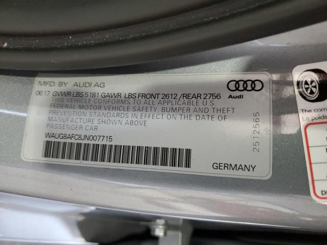 2018 Audi A6 Premium Plus VIN: WAUG8AFC8JN007715 Lot: 62306844