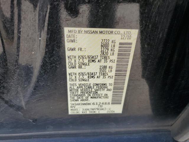 2011 Nissan Pathfinder S VIN: 5N1AR1NN0BC612488 Lot: 61764104