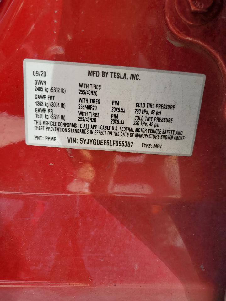 5YJYGDEE6LF055357 2020 Tesla Model Y