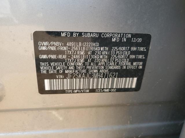 2021 SUBARU FORESTER P - JF2SKAJC3MH471621