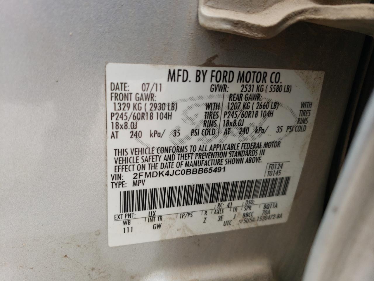 2FMDK4JC0BBB65491 2011 Ford Edge Sel