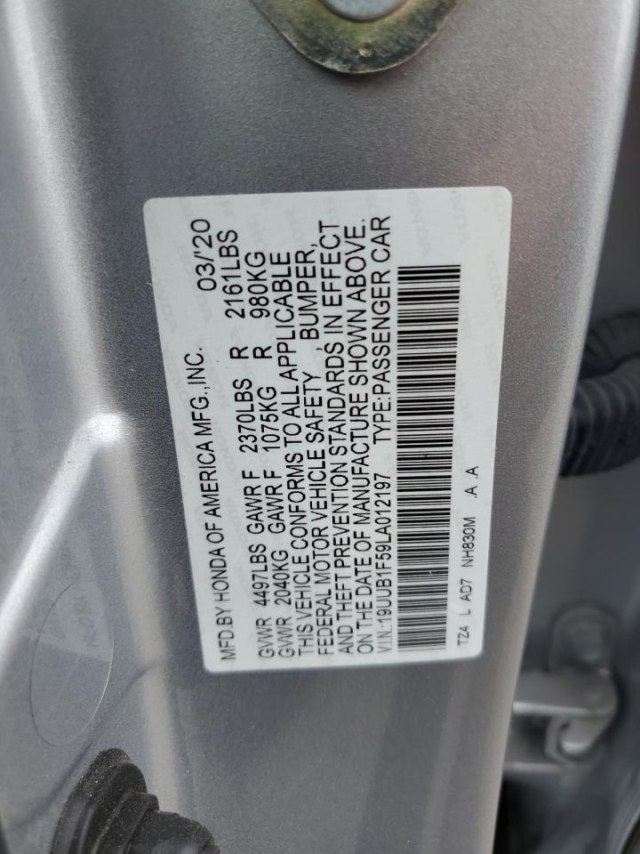 19UUB1F59LA012197 2020 Acura Tlx Technology