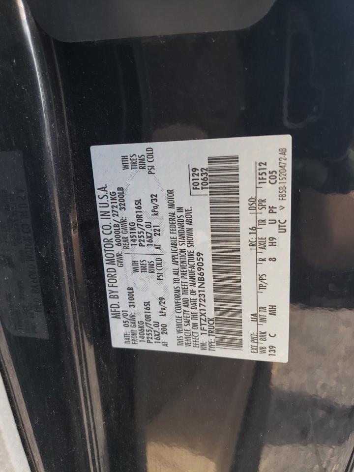 1FTZX17231NB69059 2001 Ford F150