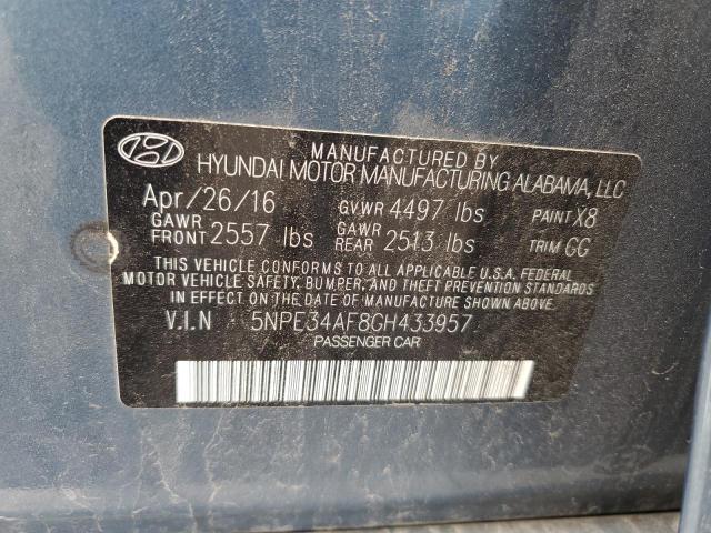 2016 Hyundai Sonata Sport VIN: 5NPE34AF8GH433957 Lot: 59725154