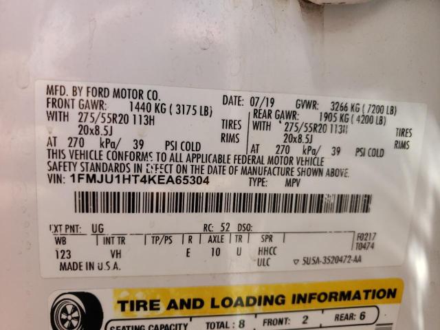 2019 FORD EXPEDITION - 1FMJU1HT4KEA65304