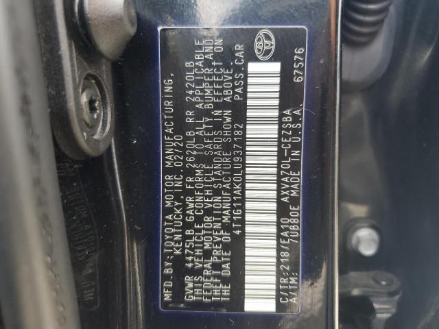 VIN 4T1G11AK0LU937182 2020 Toyota Camry, SE no.12