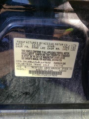 2008 Nissan Sentra Se-R VIN: 3N1BB61E68L649822 Lot: 61289654