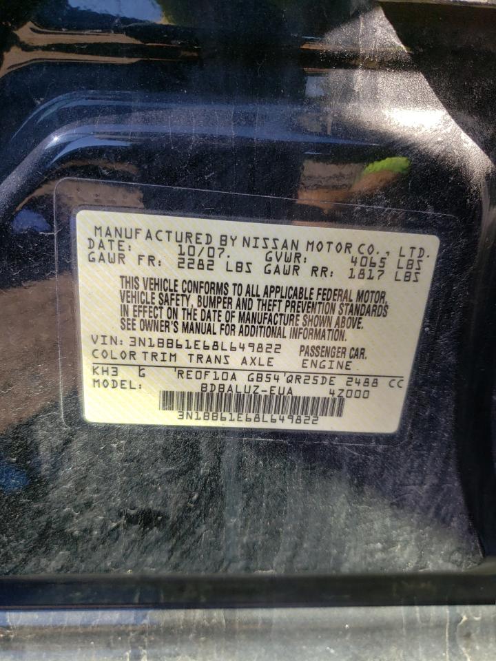 3N1BB61E68L649822 2008 Nissan Sentra Se-R