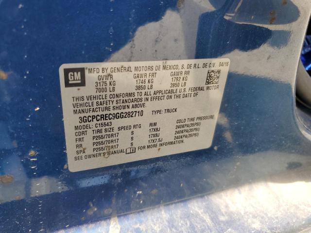 2016 CHEVROLET SILVERADO - 3GCPCREC9GG282710