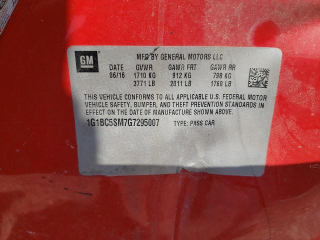 2016 CHEVROLET CRUZE LS - 1G1BC5SM7G7295007