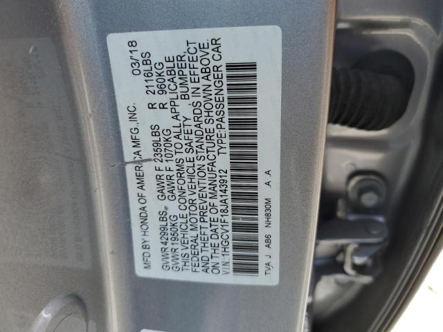 1HGCV1F18JA143912 2018 HONDA ACCORD - Image 12