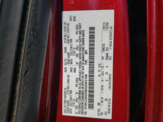 VIN 1FMCU9GX9DUD63108 2013 Ford Escape, SE no.14