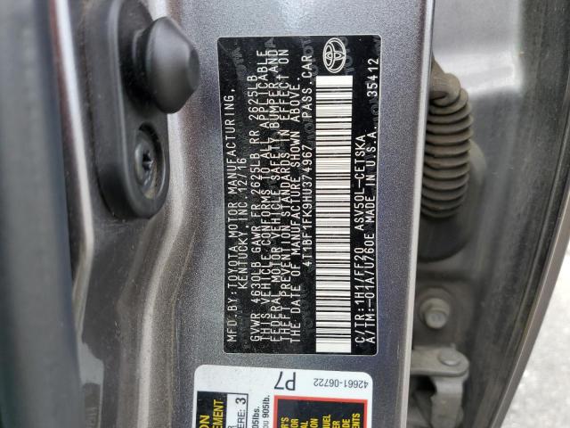 VIN 4T1BF1FK9HU374967 2017 Toyota Camry, LE no.13