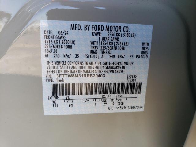 2024 FORD MAVERICK L 3FTTW8M31RRB20403