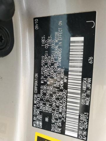 2011 Lexus Rx 450 VIN: JTJZB1BA9B2004582 Lot: 61800224