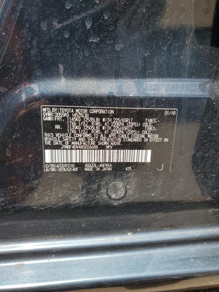 JTMBF4DV4A5026688 2010 Toyota Rav4