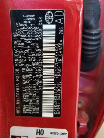 2015 Toyota Corolla L VIN: 2T1BURHE5FC421289 Lot: 62833314