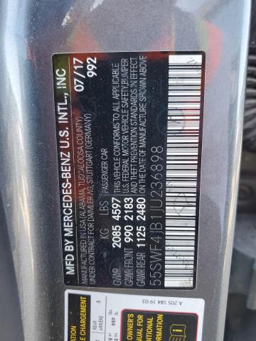 2018 Mercedes-Benz C 300 VIN: 55SWF4JB1JU236898 Lot: 62115374