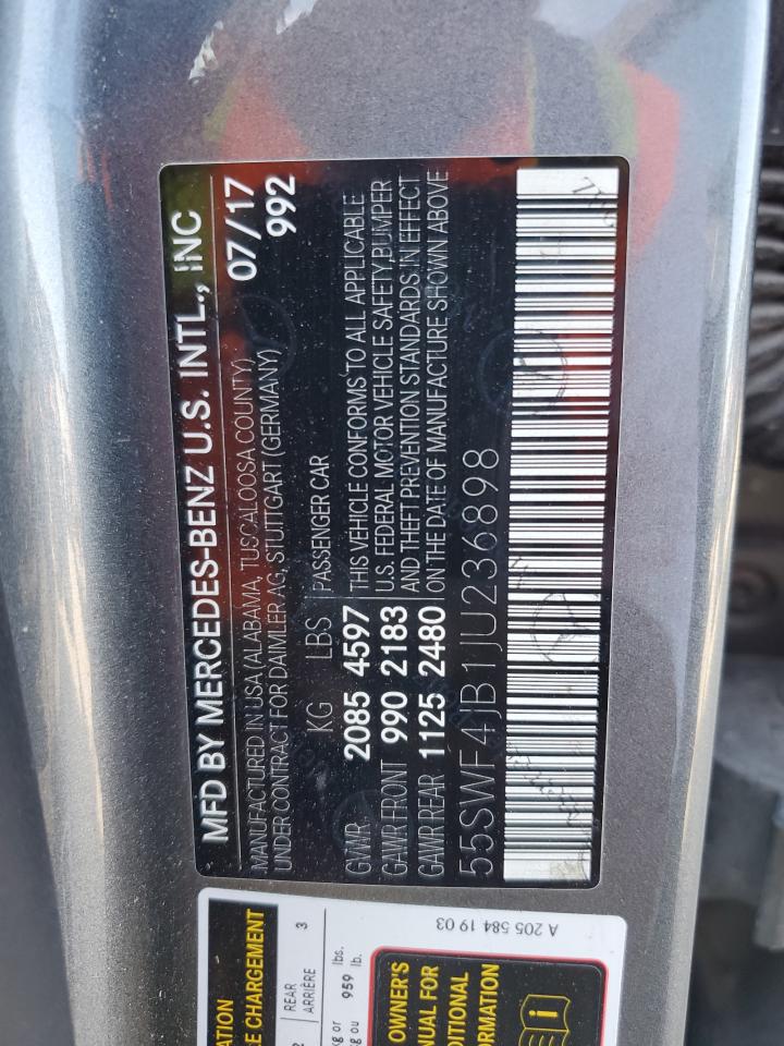 55SWF4JB1JU236898 2018 Mercedes-Benz C 300