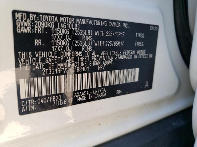 VIN 2T3G1RFV3MC188101 2021 Toyota RAV4, LE no.14